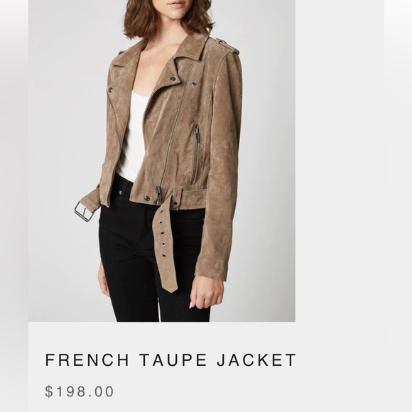 Lavender suede women’s zip up jacket. - Picture 3 of 4